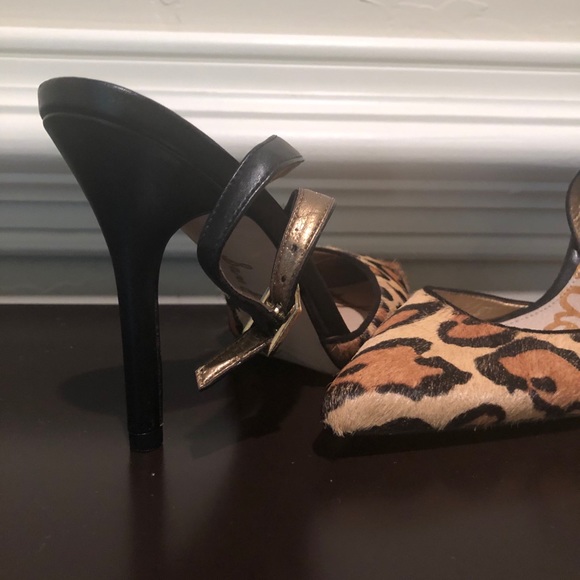 Sam Edelman real fur (calf) cheetah print heel - Picture 3 of 6
